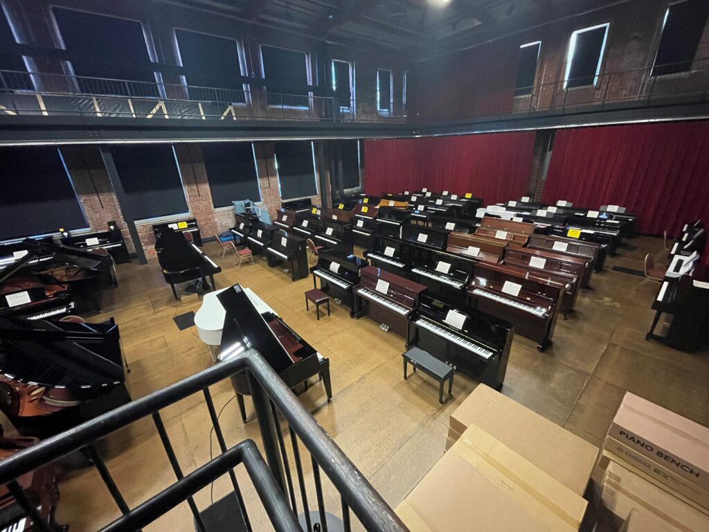Pittsburgh Opera Piano Sale Top View of Pianos